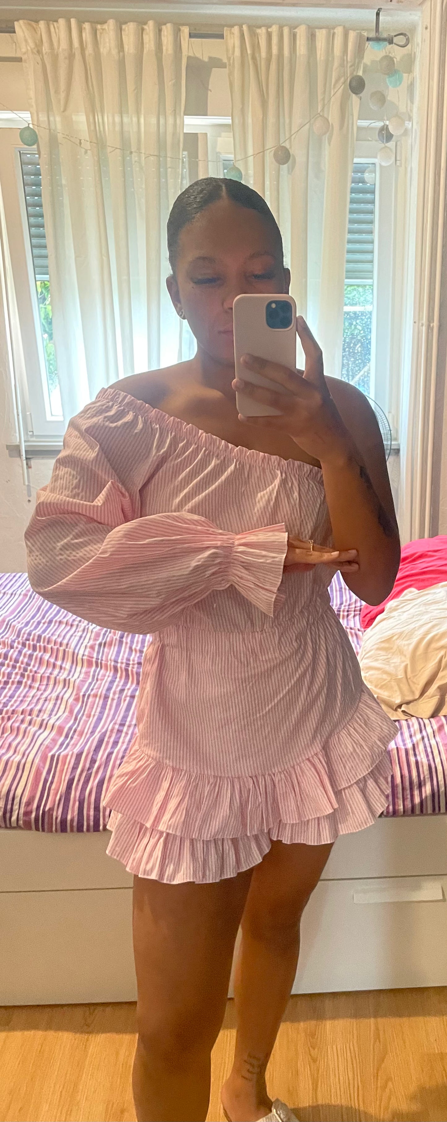 Combishort asymétrique rose