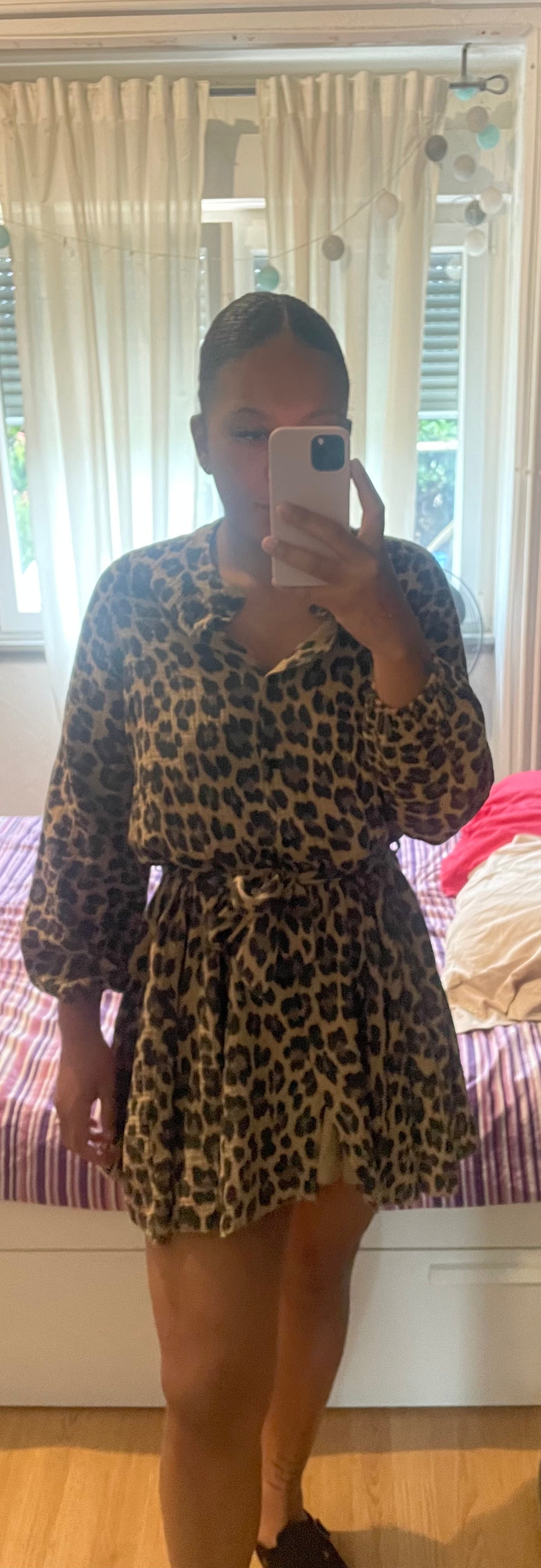Robe patineuse léopard